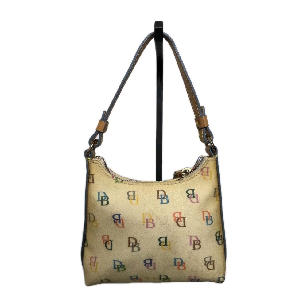 VTG Dooney & Bourke Y2K Micro Bag Rainbow Zip Multicolor DB Monogram - Picture 2 of 14